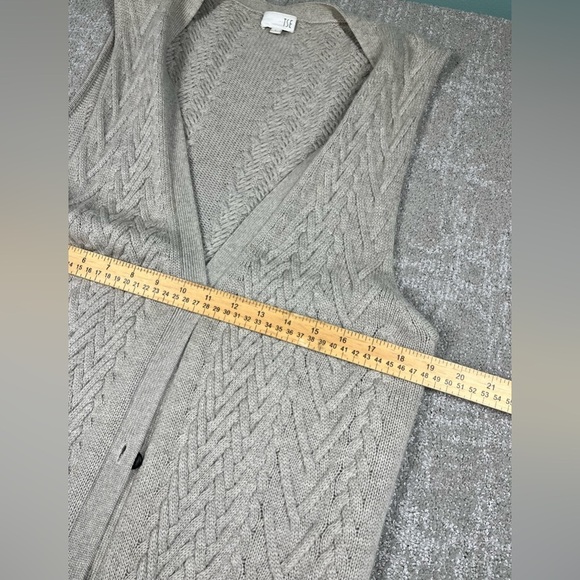 TSE 100% Cashmere Sleeveless Button Down Cardigan Duster Knit Womens Size Large - Picture 5 of 8